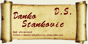 Danko Stanković vizit kartica